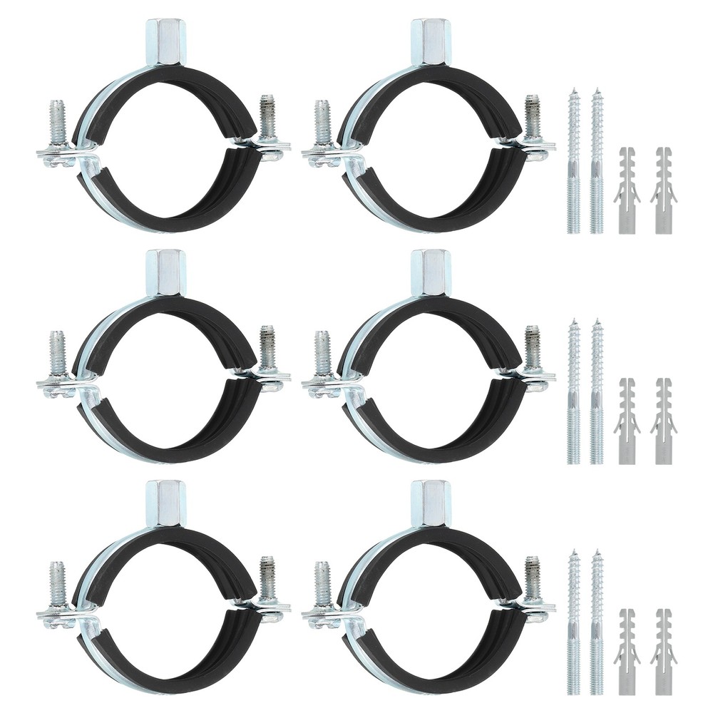 10 Pcs Adjustable Pipe Bracket Clamp, 2"(50mm) Wall Ceiling Mount Support