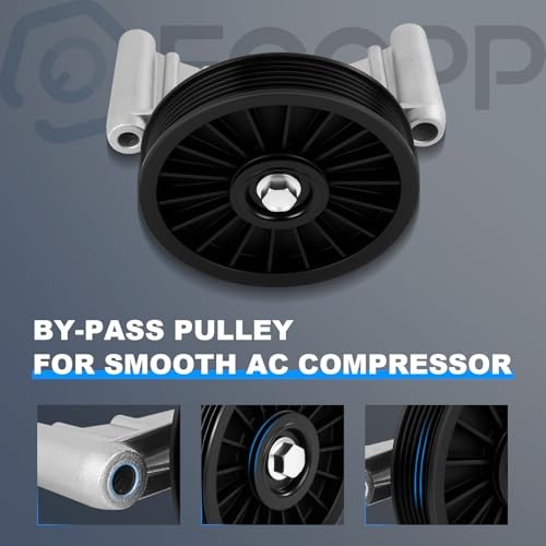 A/C Compressor Bypass Pulley 34224 Durable Replacement for Smooth AC