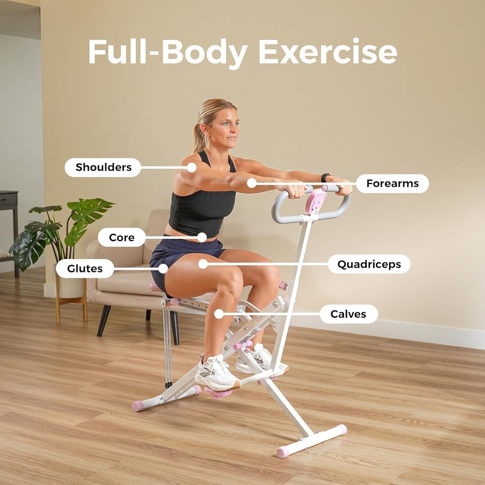 Compact Smart Row-N-Ride: Adjustable Glute and Leg Trainer with App Connectivity