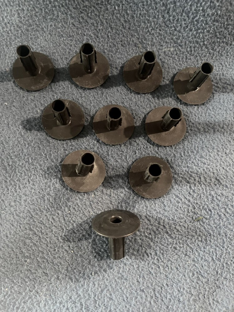 10 pc Black Single Feed Through Wall Bushing for Coax Coaxial Cable Grommet