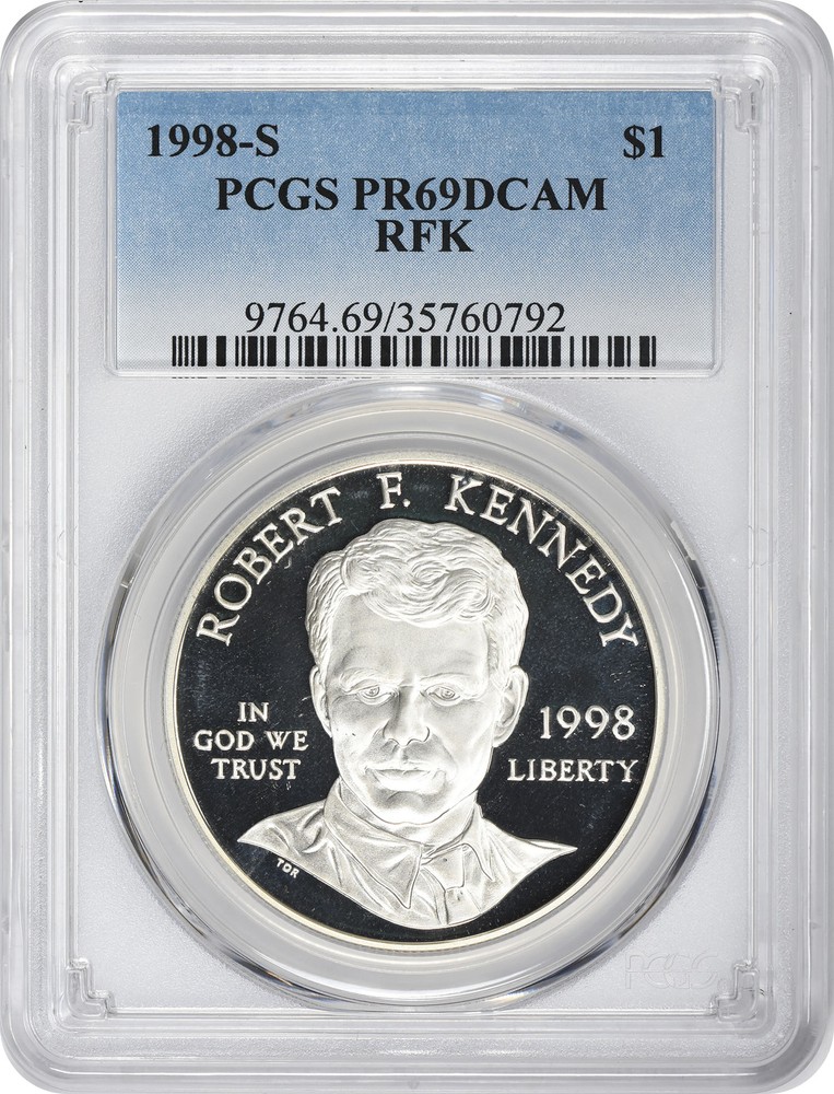 1998-S RFK Commemorative Silver Dollar PR69DCAM PCGS