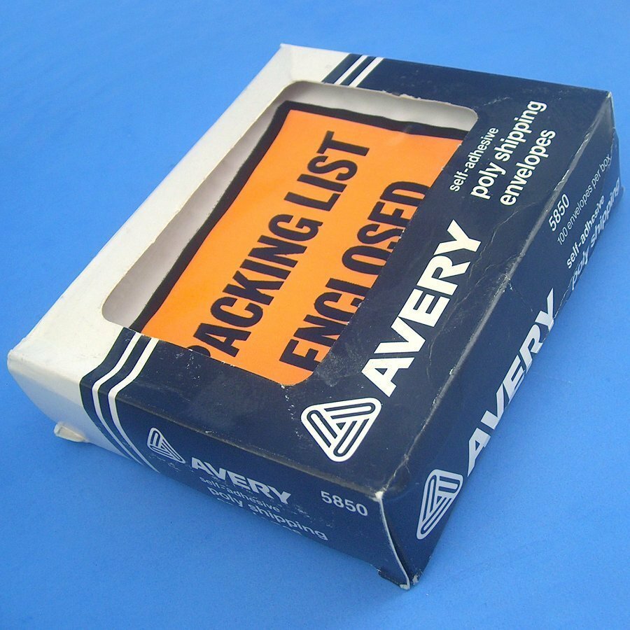 K137A Avery 100 Plastic Poly Packing List Enclosed Pouch Envelope Self-Adhesive