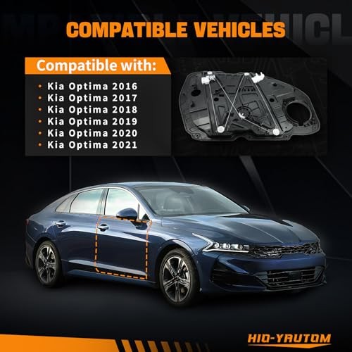 82481-D4000 Front Right Passenger Side Power Window Regulator with Panel