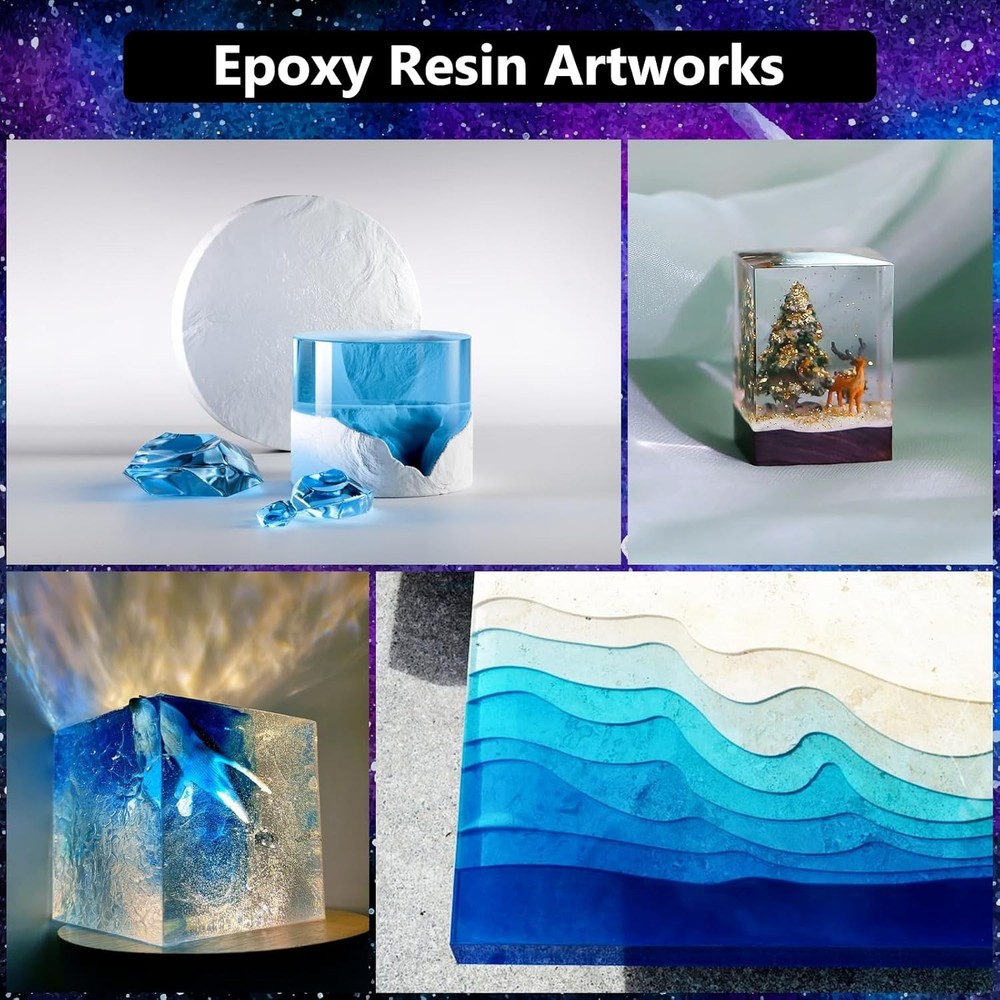 Clear epoxy resin kit for art crafts