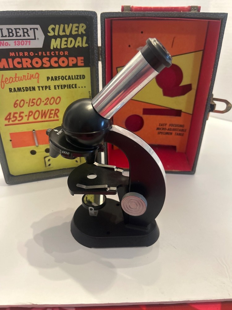 Vintage 1950’s Gilbert Microscope & Box