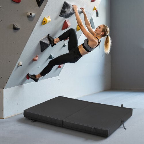 Bouldering Crash Pad, Bi-Fold Rock Climbing Crash Pad with Adjustable Backpack S