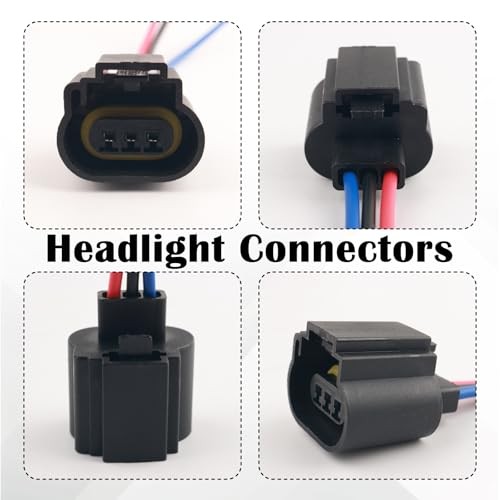2PCS Plug & Play Headlight Wiring Harness for 9008/H13 Female Socket/2PCS