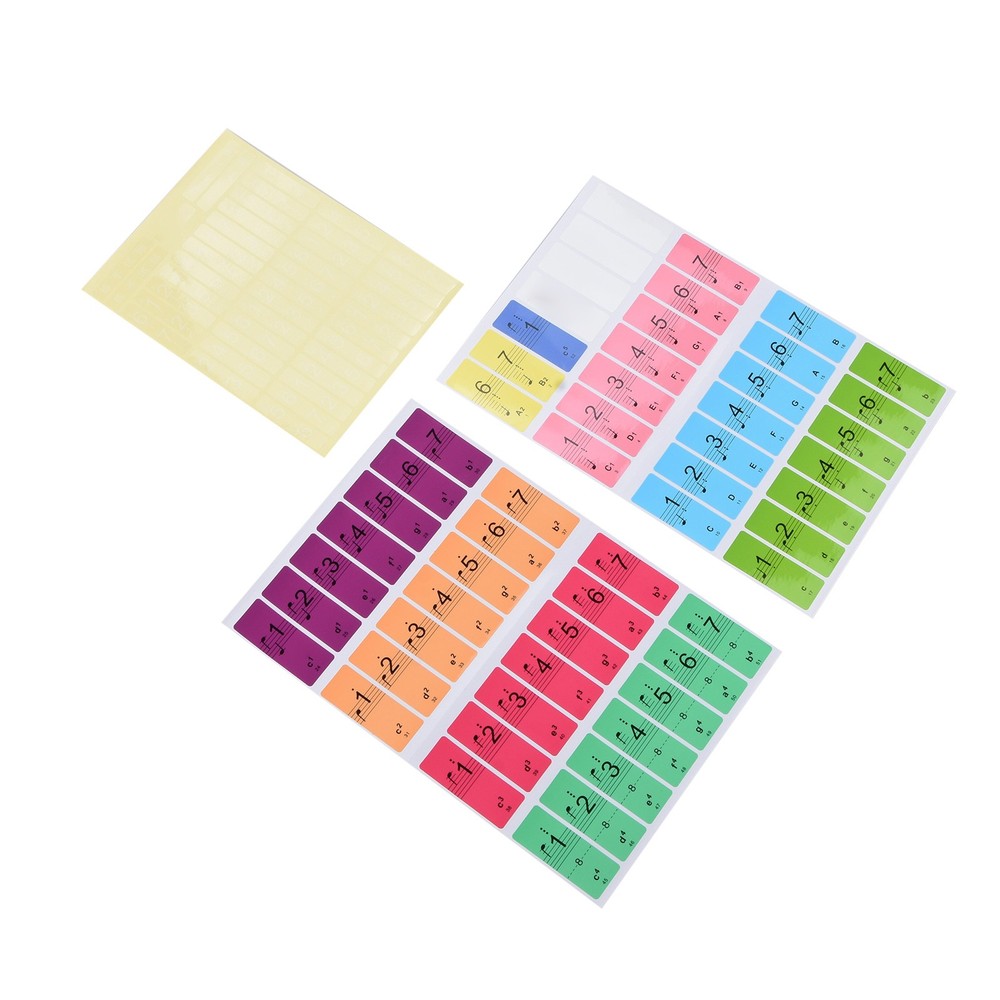 1Set 88-Key Electronic Keyboard Piano Learning Key Beginner Note Sticker Labels-