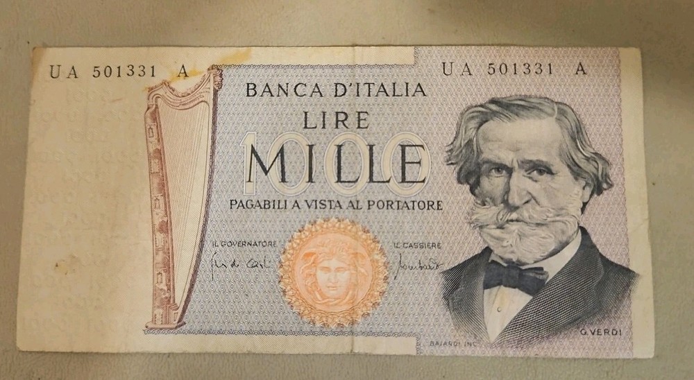 Italy 1000 Lire Note