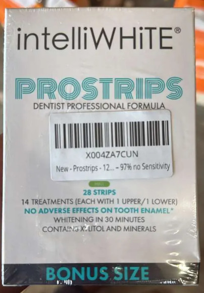 IntelliWHiTE ProStrips Whitening Strips 28 Strips Mint Sensitive Teeth