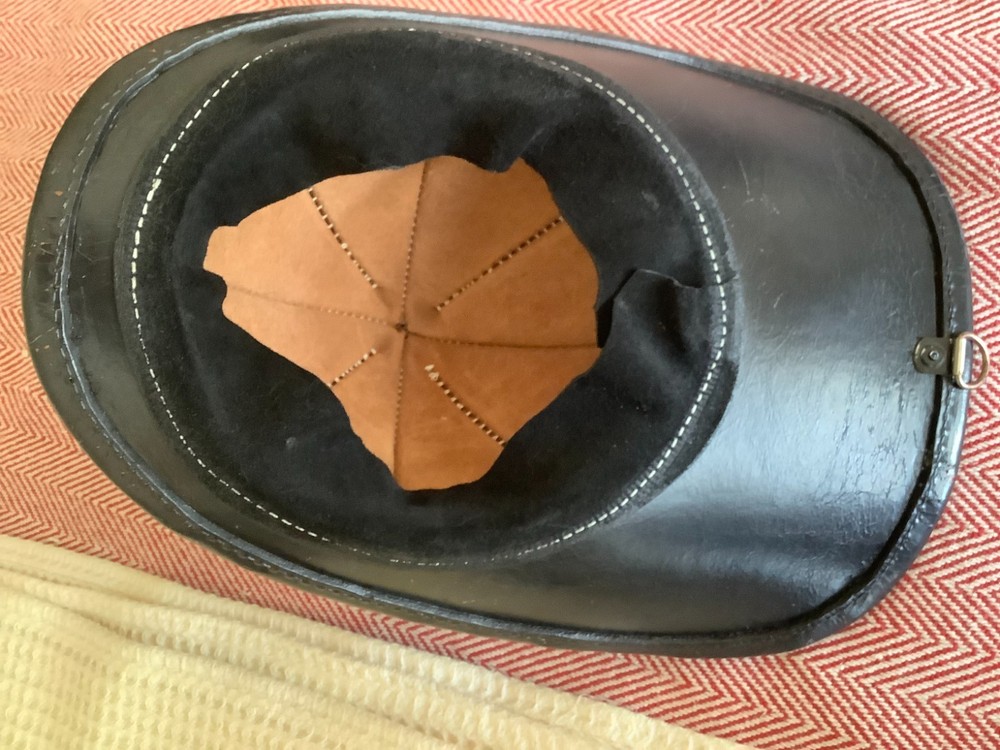 Fire Helmet - Leather Presentation - Phenix Tech - Excellent Condition!