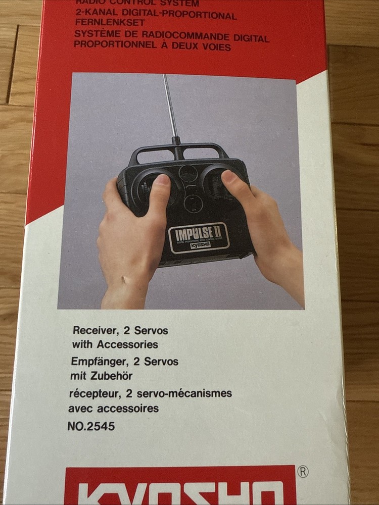 Kyosho Impulse II RC Transmitter w/ Box & Manual | Untested | 26.995 MHz