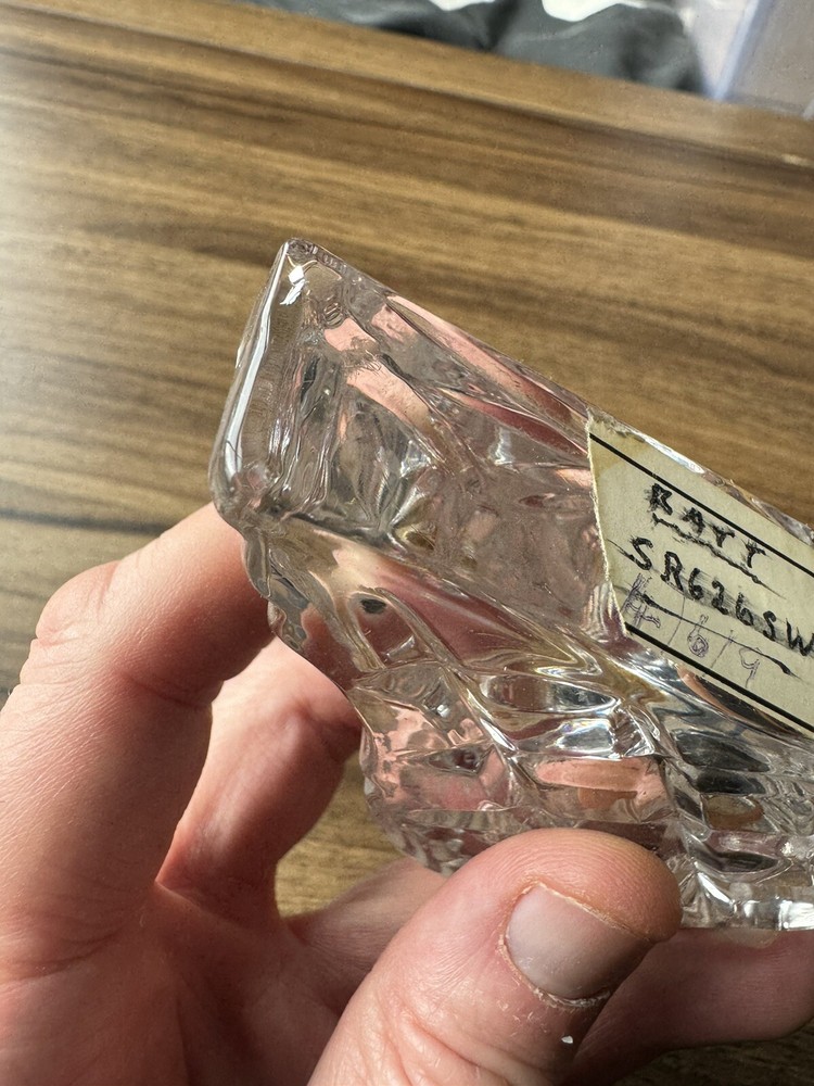 Lead Crystal Clock Read Description