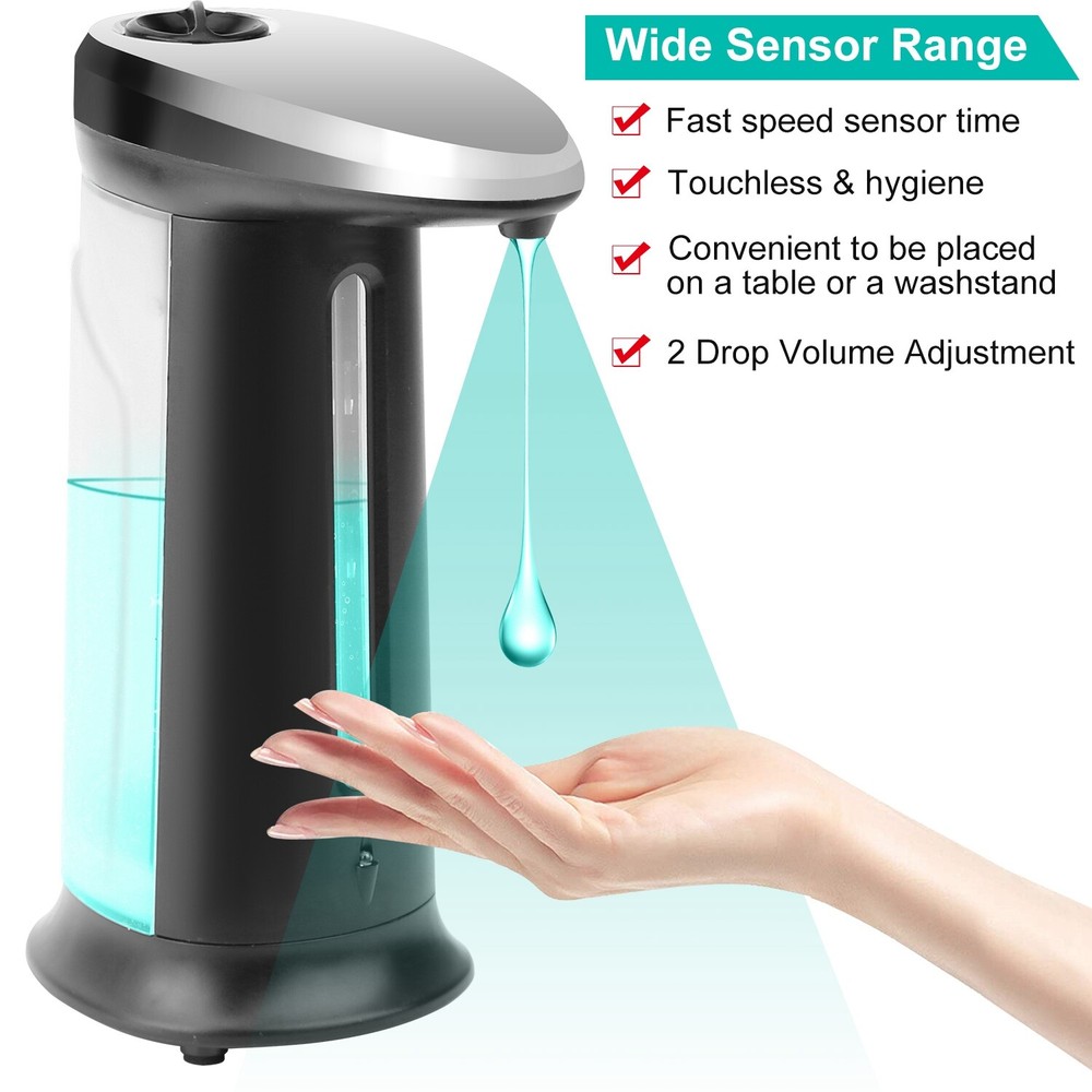Automatic Soap Dispenser Hands-Free Sensor Touchless Refillable Hand Gel Desktop