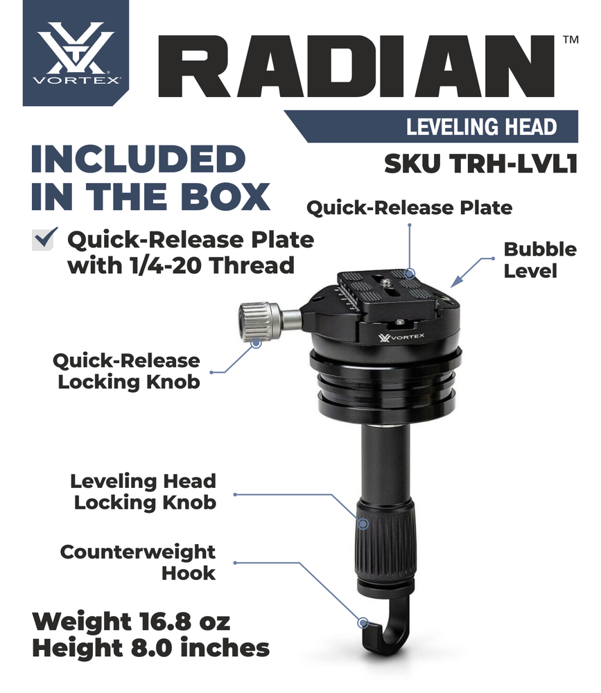 Vortex Optics Radian Level Head with Free Camo Forest Hat Bundle