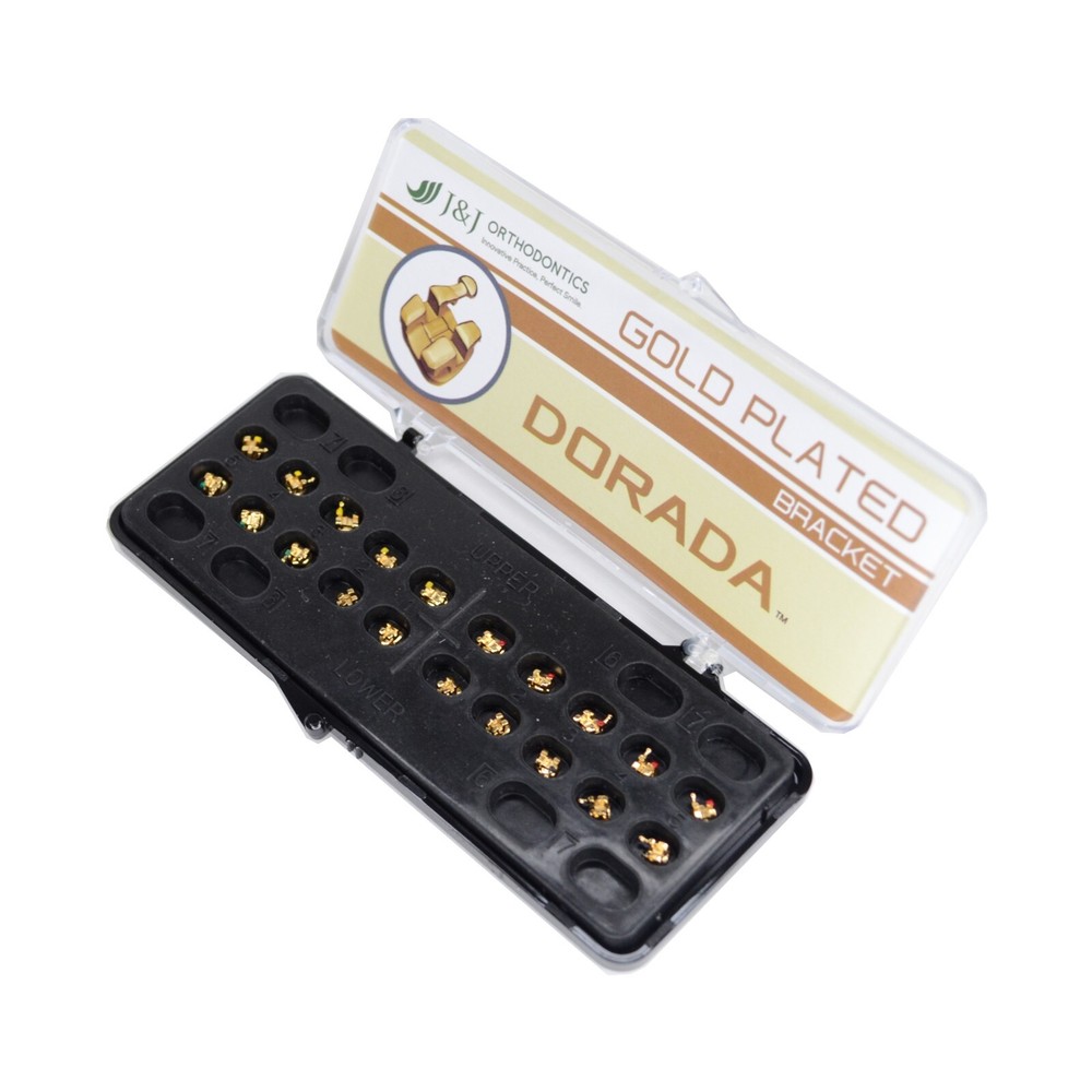 J&J Ortho DORADA Orthodontic Gold Plated Bracket