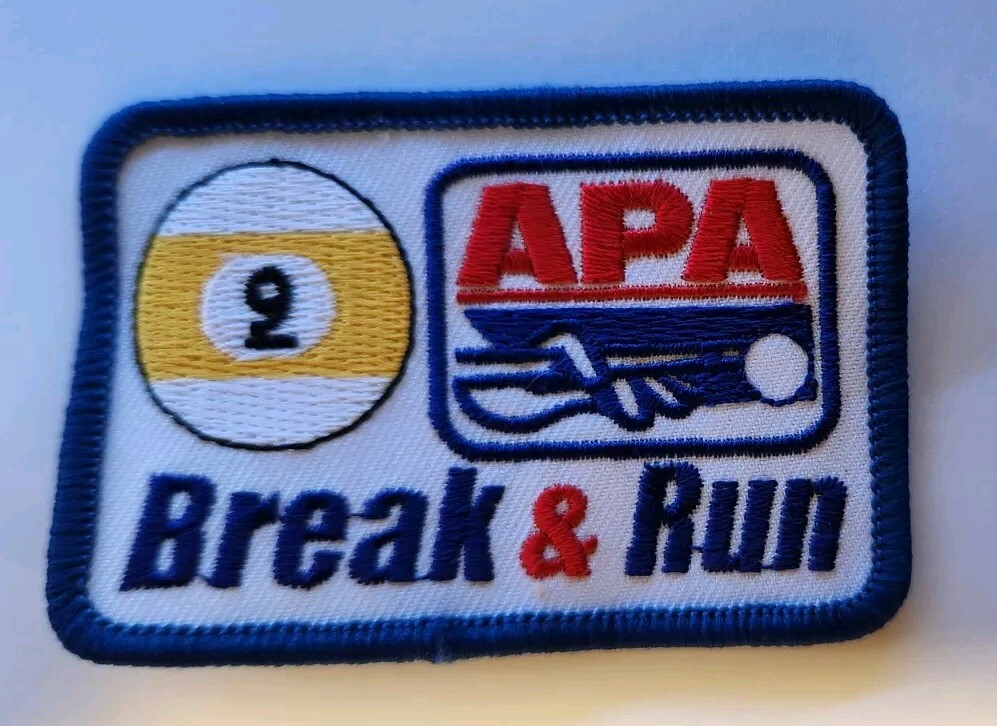 APA Pool League Patch - 9 Break & Run