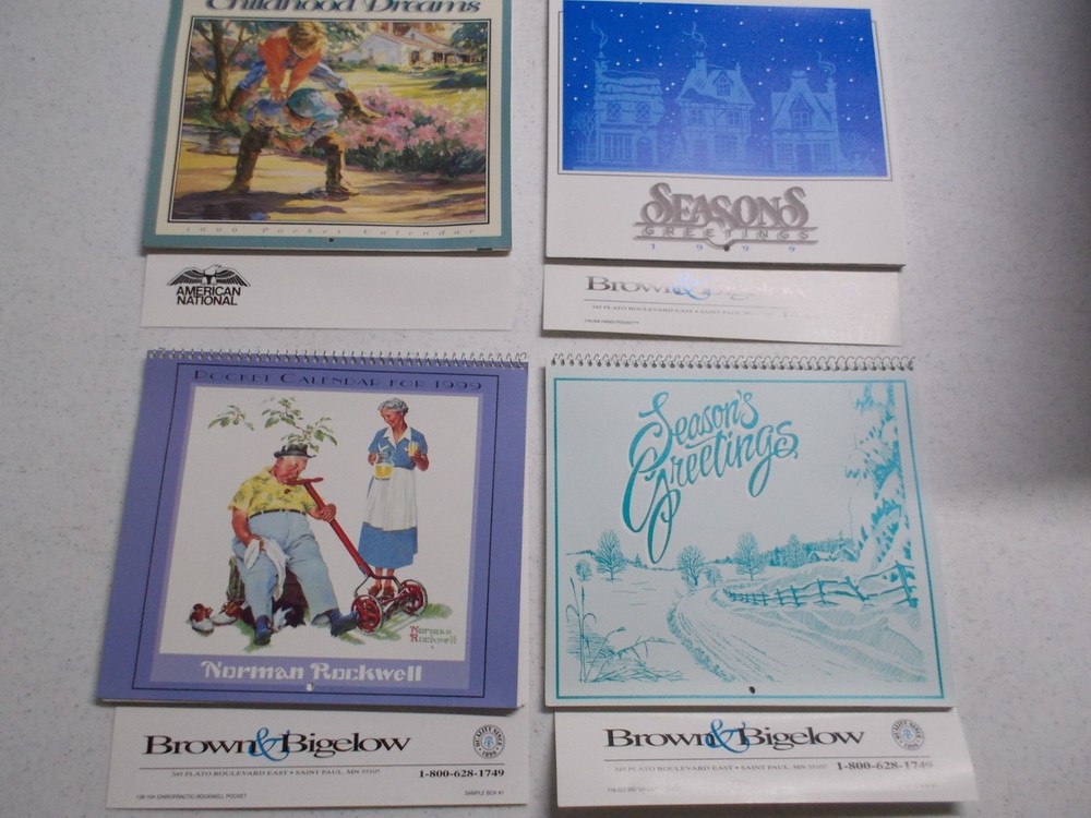 4 Vintage 1999 Calendars
