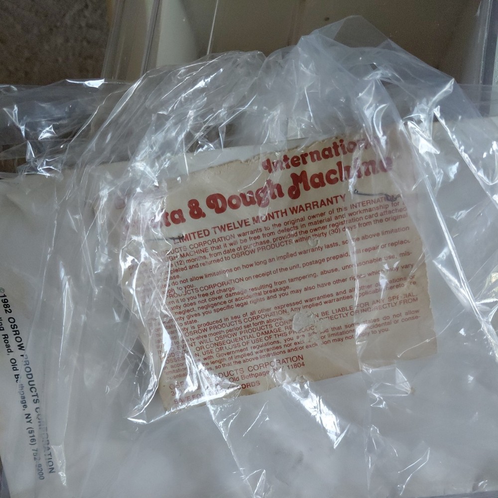 Osrow International Pasta & Dough Machine Tested And WORKING Complete