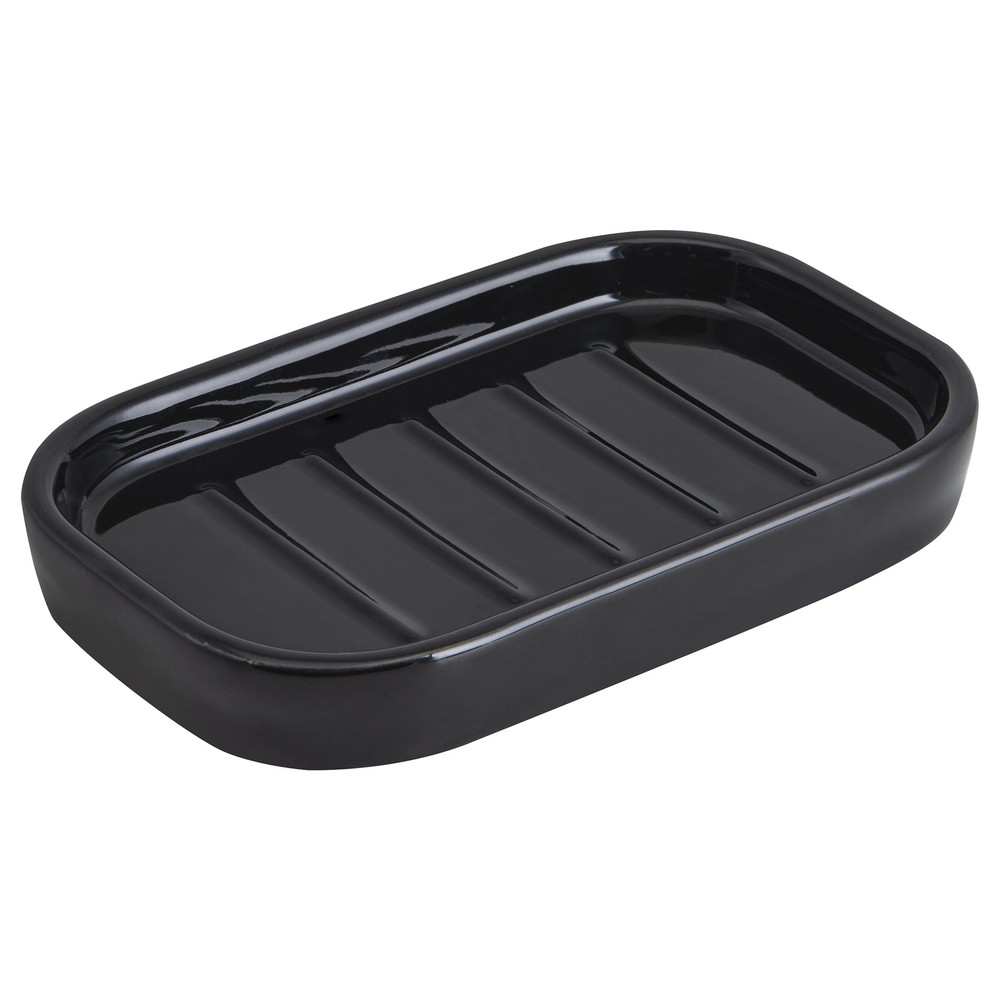 Mainstays Basic Ceramic Soap Dish Rich Black