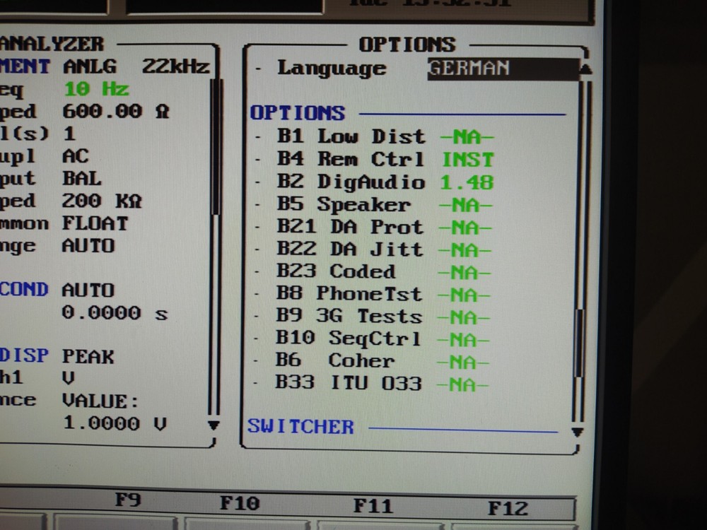 ROHDE & SCHWARZ UPL AUDIO ANALYZER DC 110 KHZ