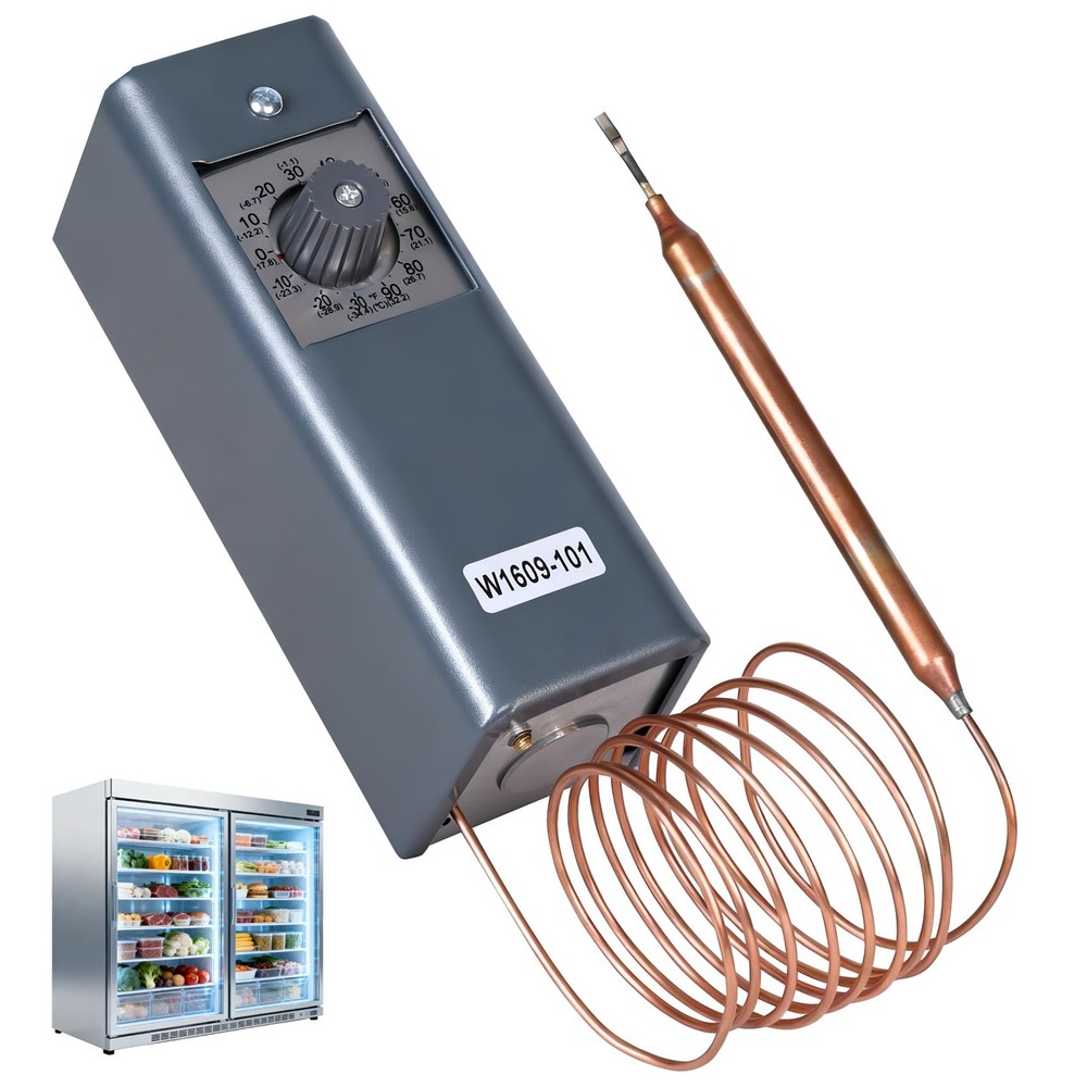 W1609-101 Refrigeration Thermostat Temperature Controller Remote Control Bulb...