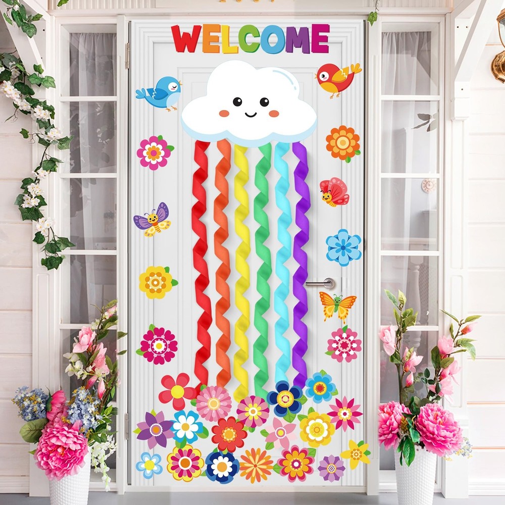 Spring Bulletin Board Decorations Set Welcome Door Decorations for Classroom ...