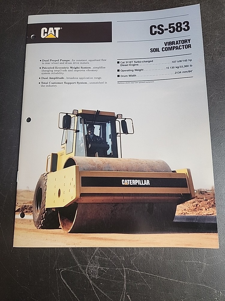 Caterpillar CS-583 Vibratory Soil Compactor Brochure