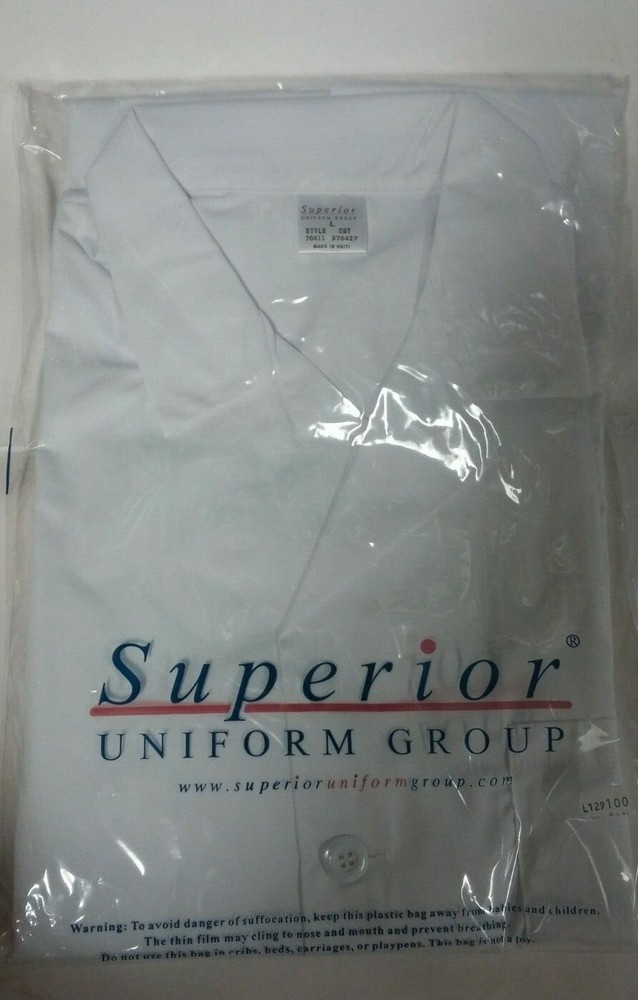 Superior Uniform Group Large White Button Up Style Cut 376427