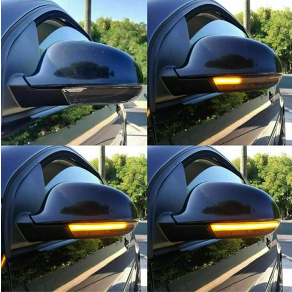 Dynamic LED Turn Signal Light Indicator Mirror for VW Golf Jetta Passat Rabbit