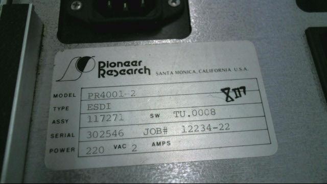 Pioneer Research Programmable Disk Drive Qualifier PR4001-2