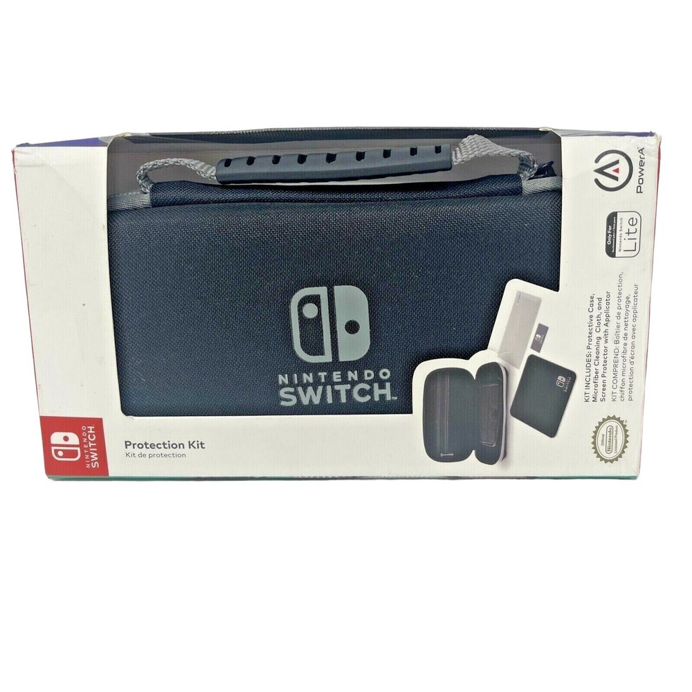 New Nintendo Switch Lite Protection Kit Case Cleaning Cloth Screen Protector