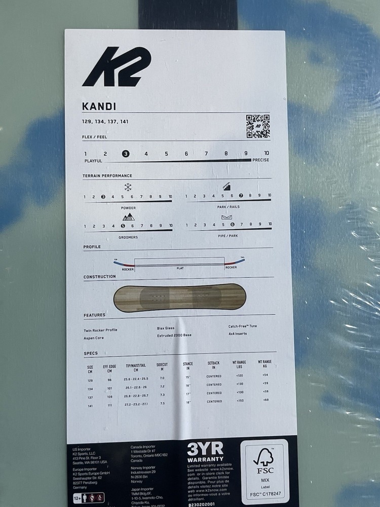 2024 K2 Kandi JR Snowboard