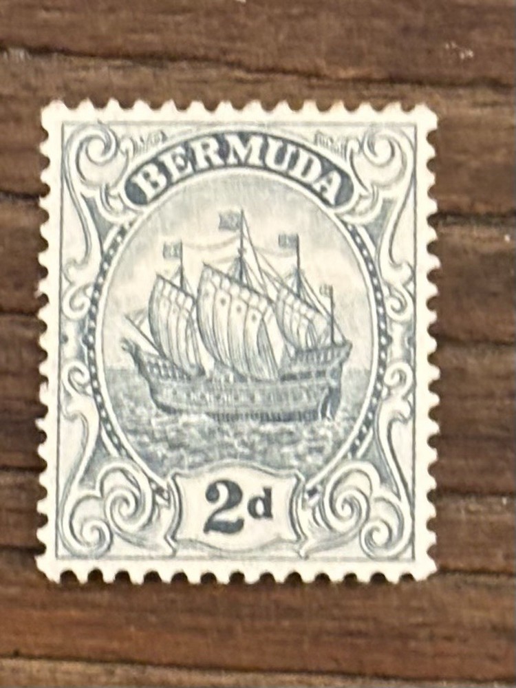 Bermuda. 1922/34. 2d Grey. SG 80. Multiple Script CA. Mint Hinged Own Gum.