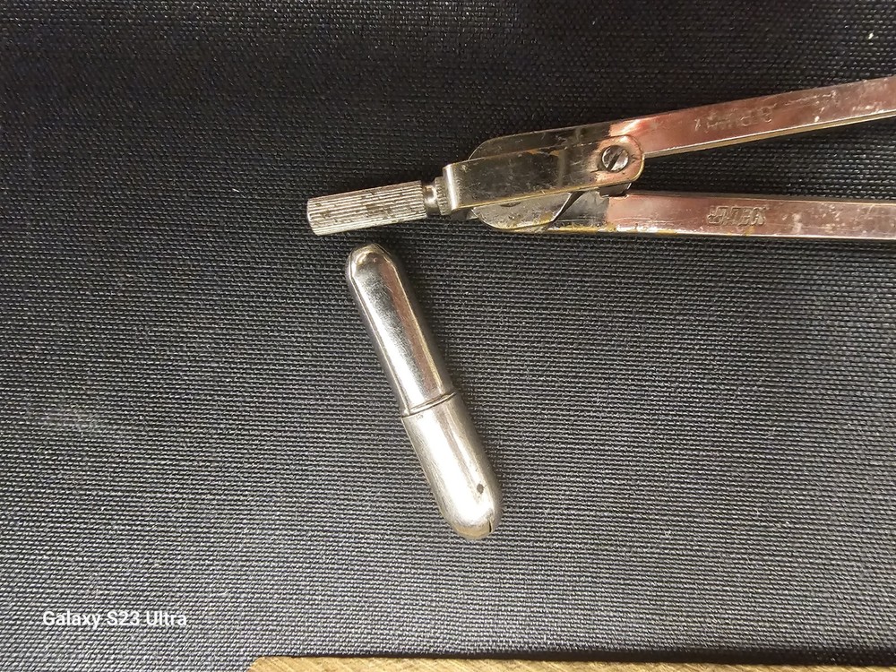 Vintage German Drawing Drafting Compass Set + Wood Case