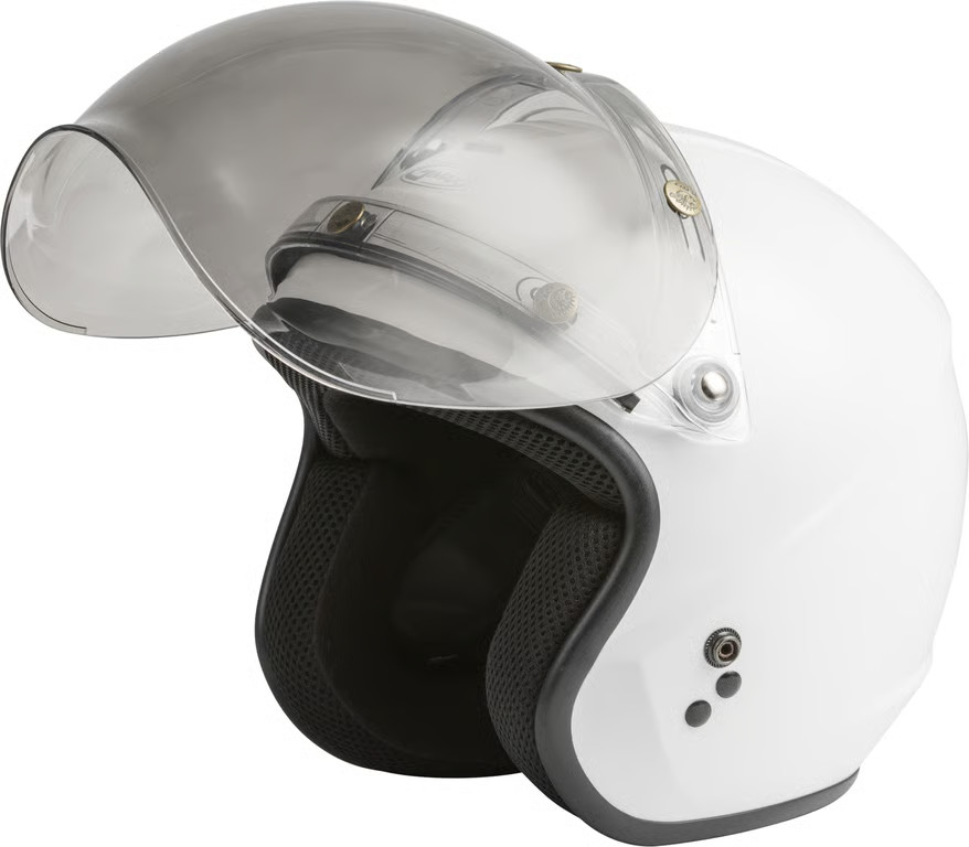 G-Max Universal 3-Snap Flip-Up Bubble Shield - Clear Motorcycle ATV/UTV G002012