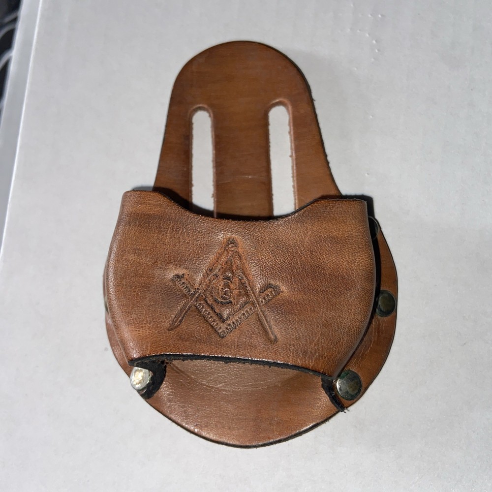 VINTAGE MASONIC EMBLEM PANCAKE STYLE SHEATH