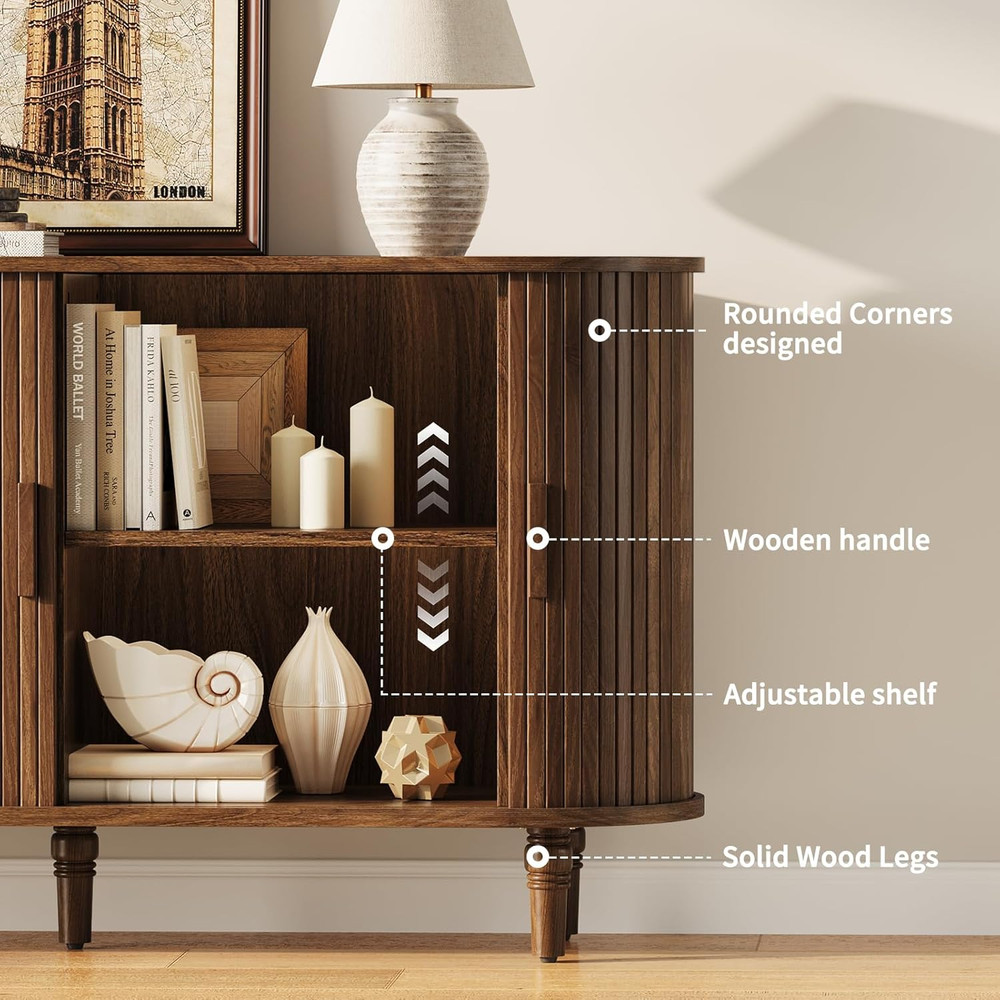Sideboard Buffet Cabinet with Storage - Accent Kitchen Credenza Console Table wi