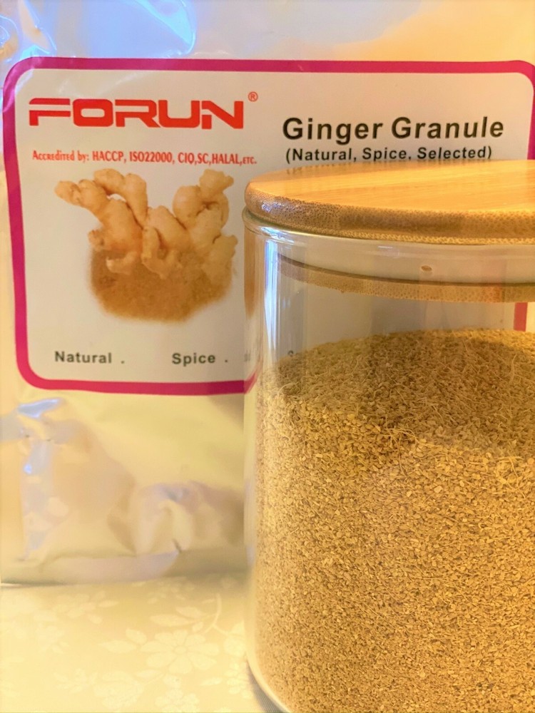FORUN Pure Ginger Granule ( Ground pieces) -Strong Flavour, old ginger