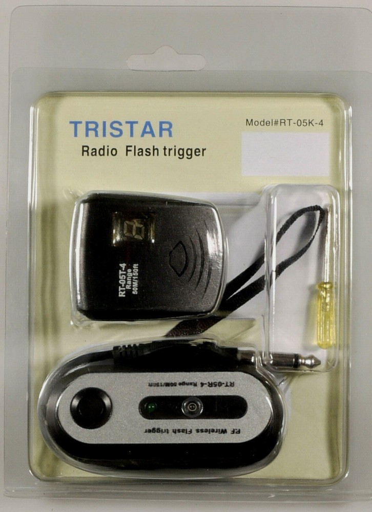 PRL) TRISTAR RADIO FLASH TRIGGER RT05K4 TRANSMITTER RT05T4 WIRELESS RECEIVER