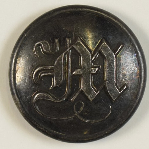 1850s Script M Fancy Crest RMDC Backmark Uniform Button N8A