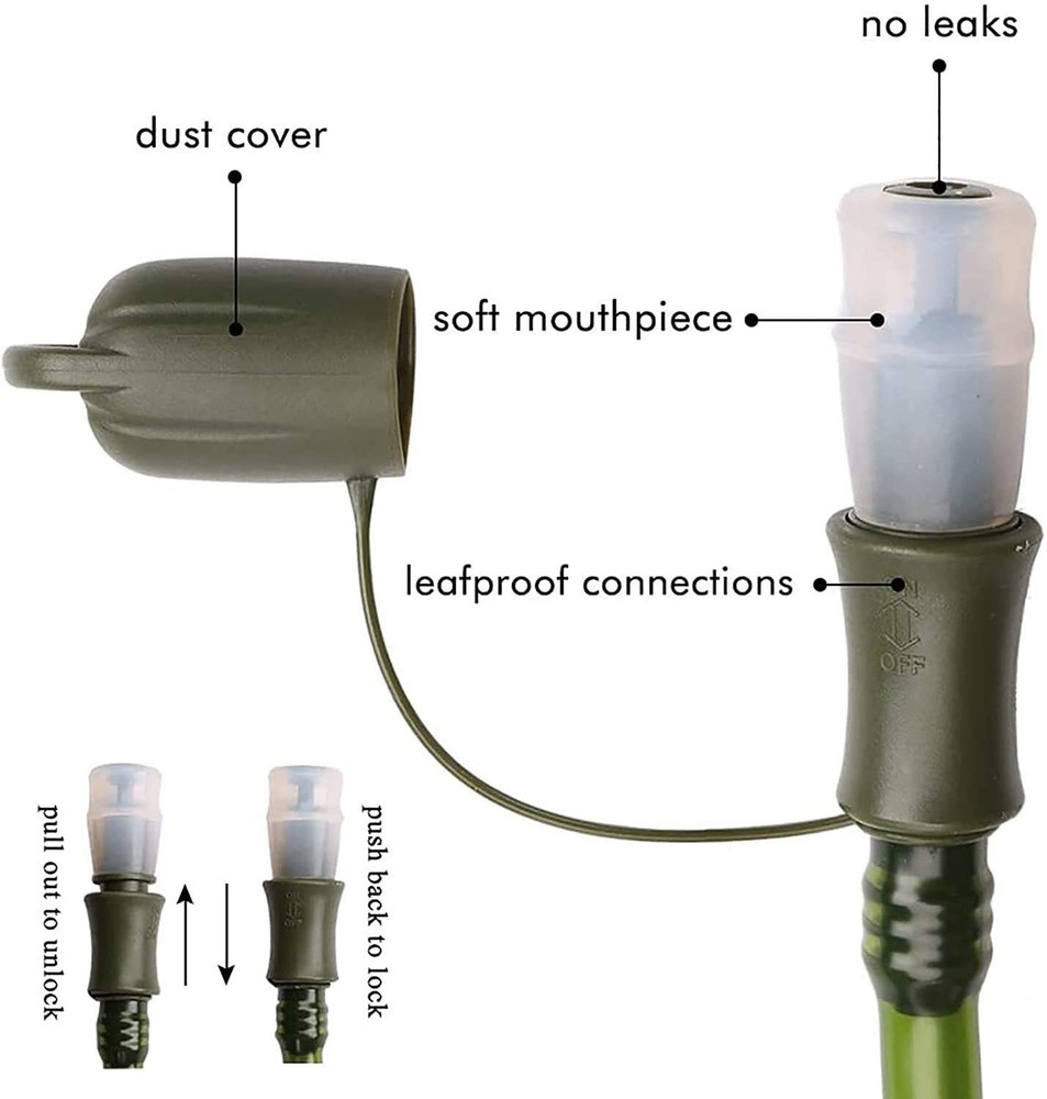 2L Water Bladder Backpack Hydration System Camel bak Pack Bag Camping Hiking US