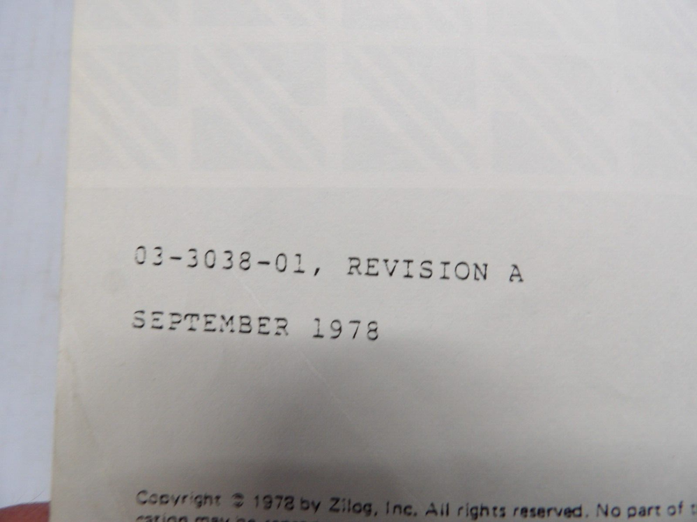 ZILOG MCZ RIO FILE DEBUGGER REFERENCE MANUAL SEPTEMBER 1978