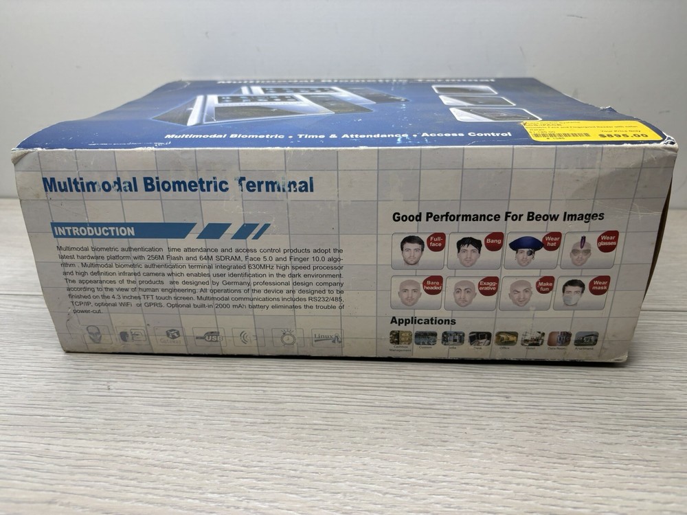 Multimodal Biometric Terminal Time & Attendance Face, Fingerprint Access Control