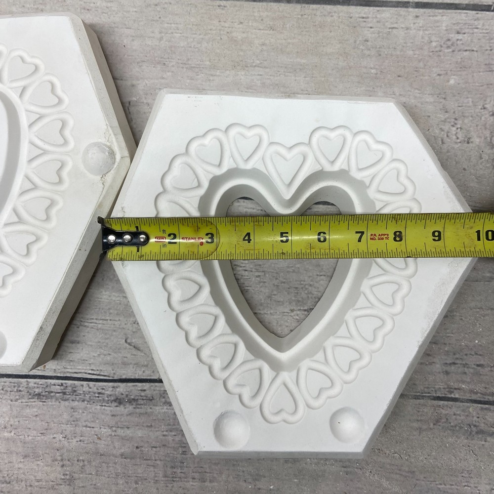 Unbranded Ceramic Casting Mold Heart Dish Coaster #140