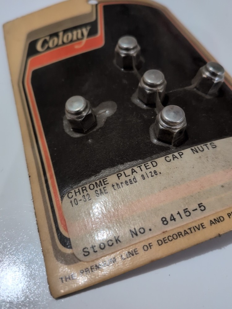 Chrome Flat Acorn Cap Nut 10-32 5 Pack