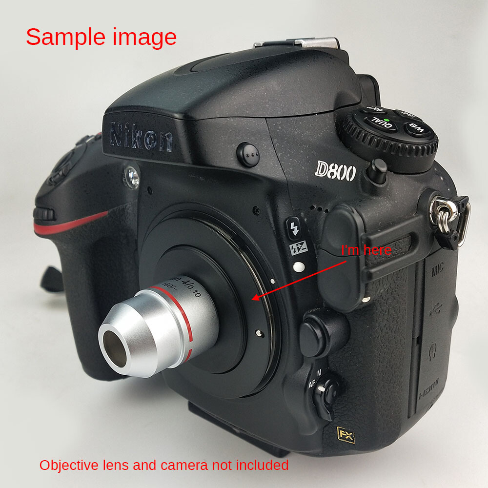 Microscope RMS Thread Objective Lens Adapter to NIKON AI DSLR SLR Camera