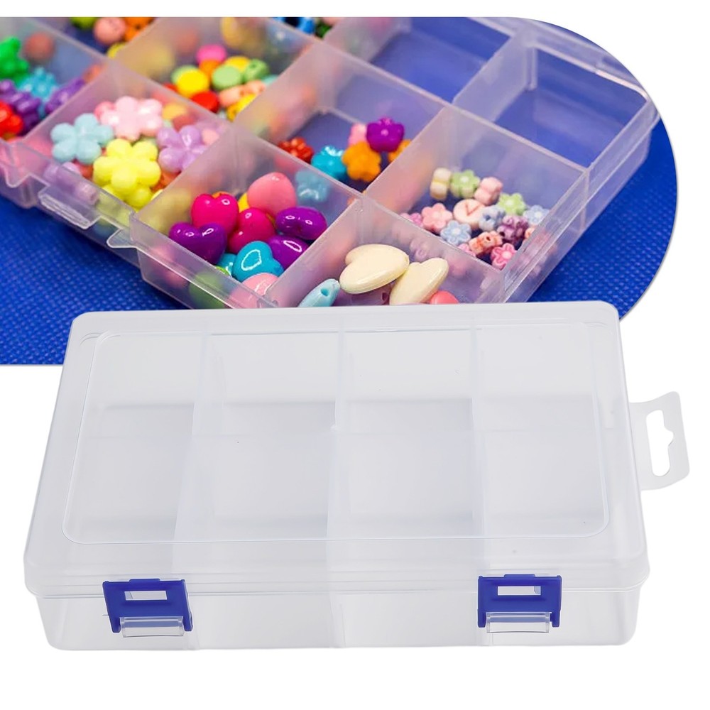 Earring Storage Box Container Adjustable Compartment Display Organizer