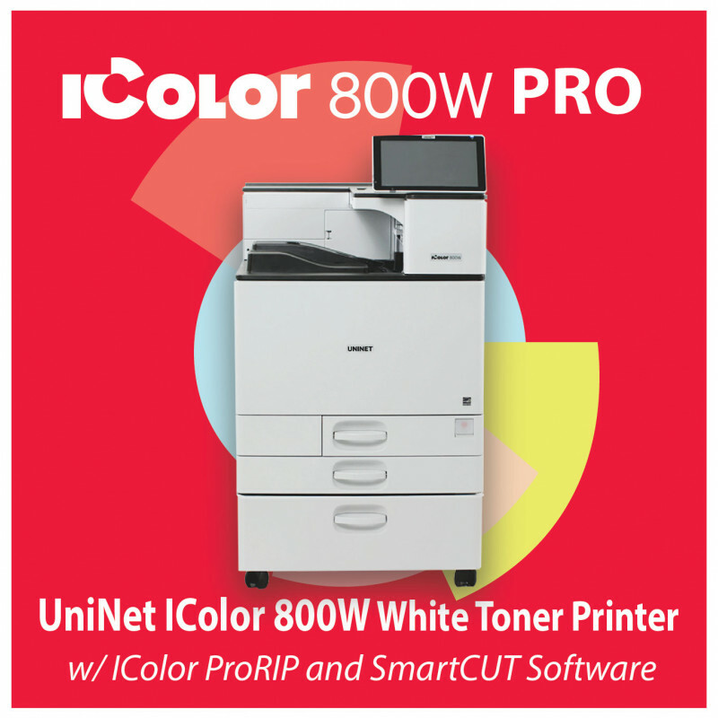 UNINET iColor 800W Pro White Toner Printer + Pro Rip + Smart Cut