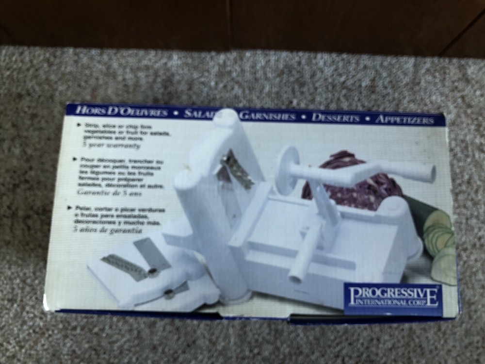 Progressive Pro-Slice 4 Piece Slice & Garnish Machine•Open Box